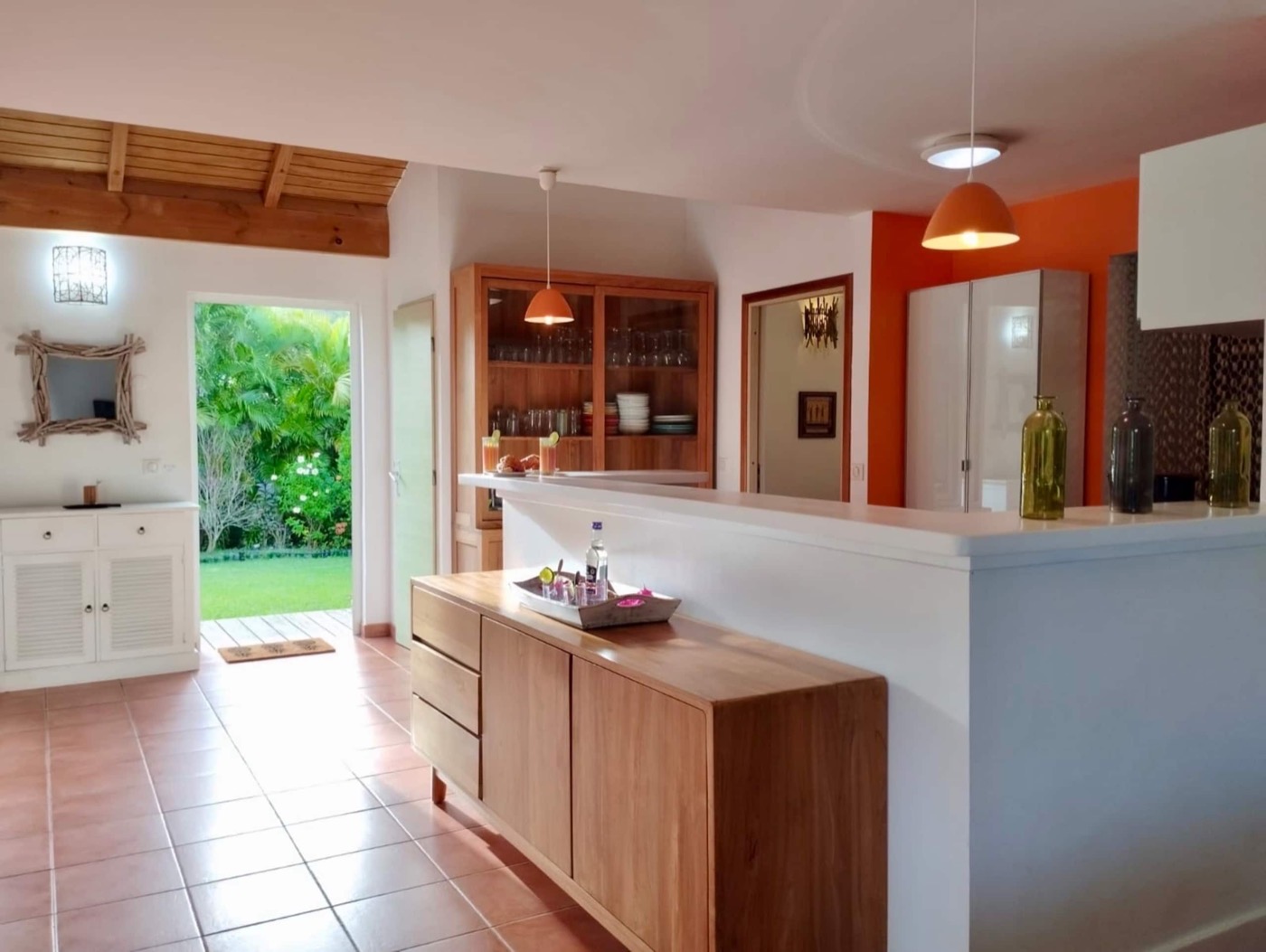 Cuisine ouverte sur le jardin